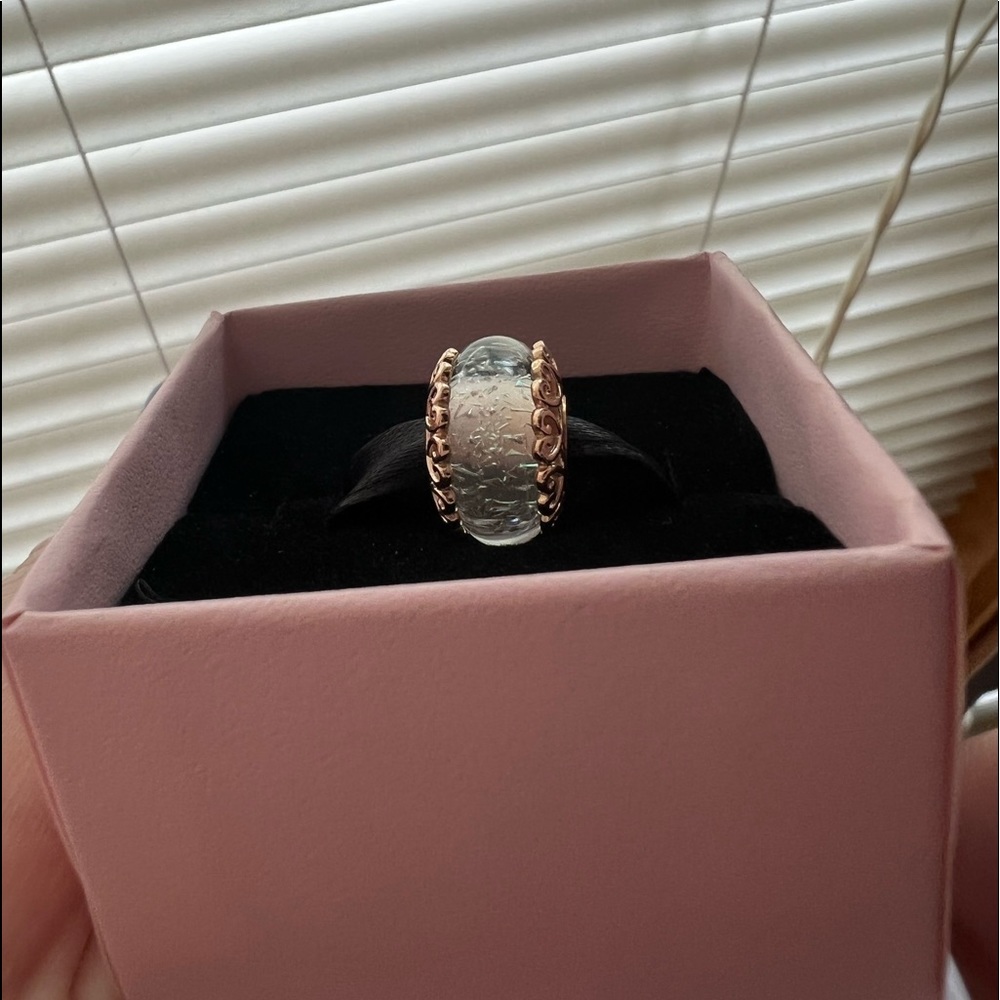 Pandora Iridescent Rose Murano Charm